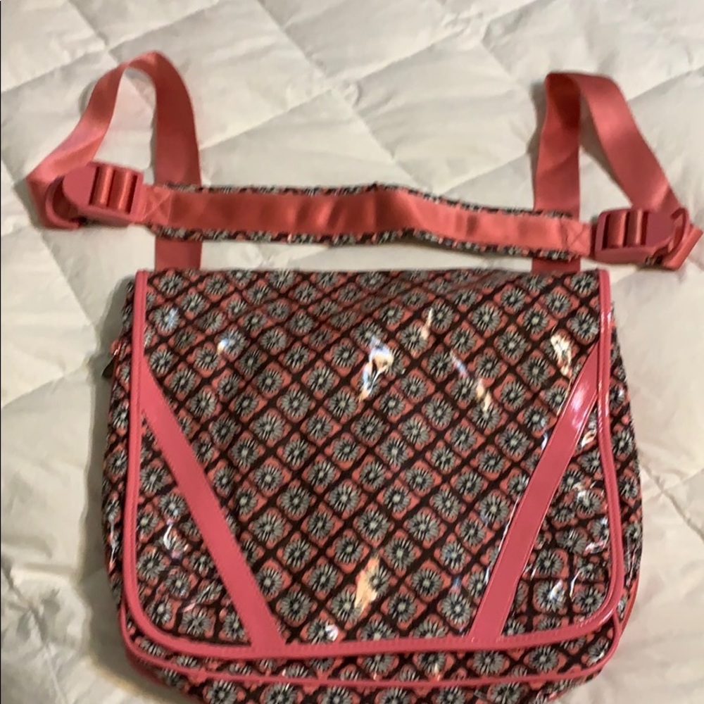 Vera Bradley coated messenger bag